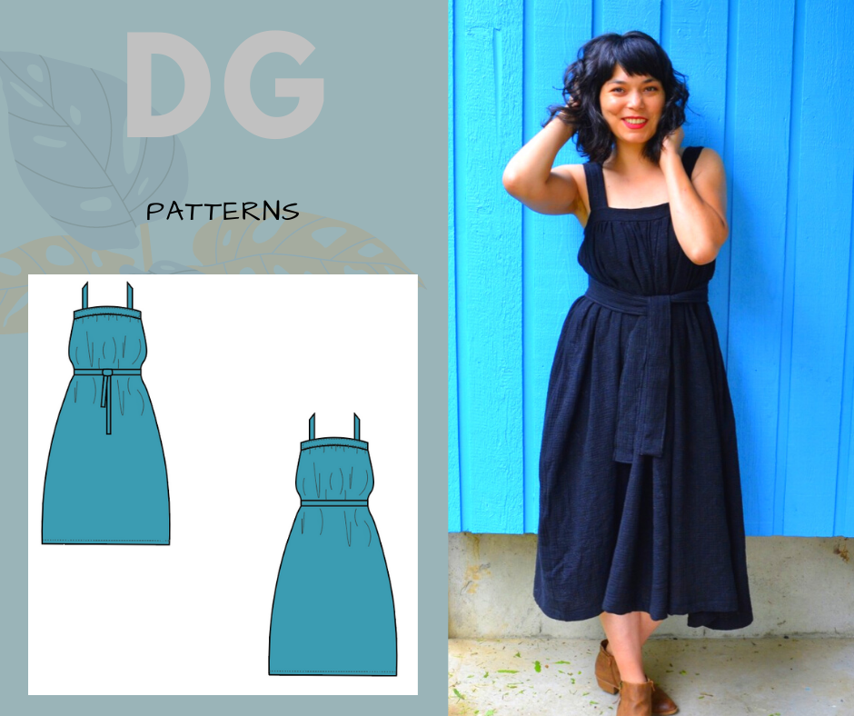 The Genova Dress PDF sewing pattern and step by step sewing tutorial f ...