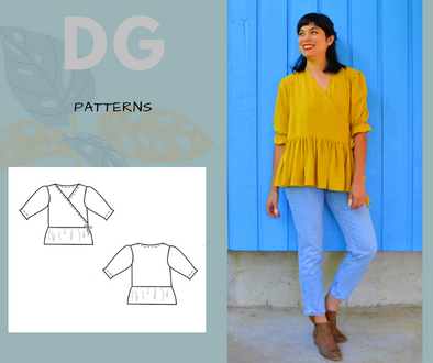 Cali top PDF sewing pattern and printable sewing tutorial for women in ...