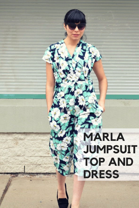 The Marla Jumpsuit, Top and Dress PDF sewing pattern – DGpatterns