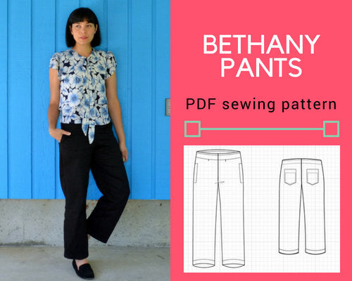 Beth Stretch Woven Pant Sizes 10, 12, 14 PDF Sewing Pattern by Style Arc  Print at Home Digital Pattern 