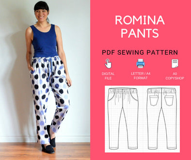 The Bahia Lounge Pants PDF sewing pattern and printable sewing